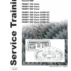 Fendt 900 Vario Codes 09.2007 2007 Operators Manual