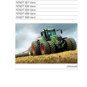 Fendt 939 Vario Scr Romana Operators Manual
