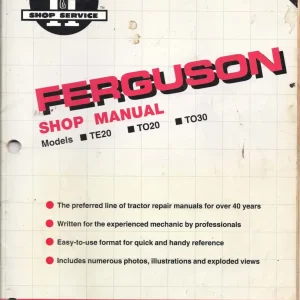 Massey Ferguson Ferguson Te20 To20 To30 1990 I&T Fe 2 1990 Service Manual
