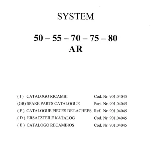 Ferrari 50 55 70 75 80 Ar Parts Manual