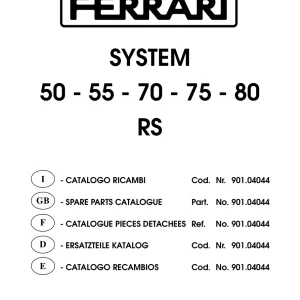 Ferrari 50 55 70 75 80 Rs 2000 Parts Manual