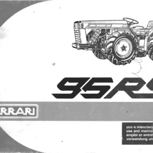 Ferrari Trattrice Agricola 95Rs Operators Manual