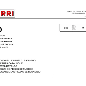 Ferri Bd4 Parts Manual
