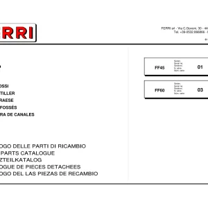 Ferri Ff45 Ff60 Parts Manual