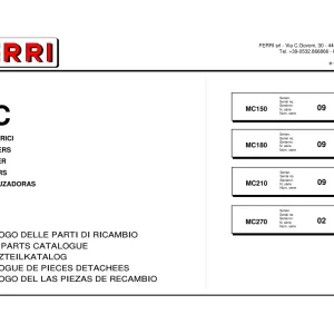 Ferri Mc150 Mc180 Mc210 Mc270 Parts Manual