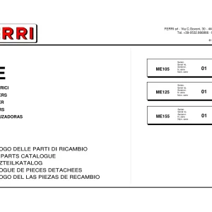 Ferri Me105 Me125 Me155 Parts Manual