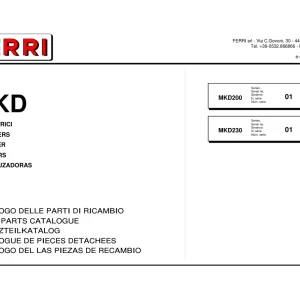 Ferri Mkd200 Mkd230 Parts Manual