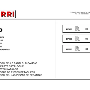 Ferri Mp160 Mp200 Mp230 Parts Manual