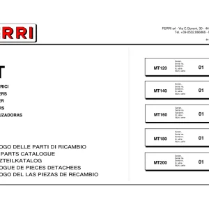 Ferri Mt120 Mt140 Mt160 Mt180 Mt200 Parts Manual