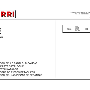 Ferri Se30 Parts Manual