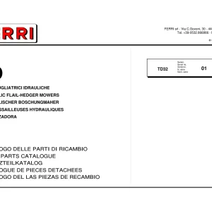 Ferri Td32 Parts Manual