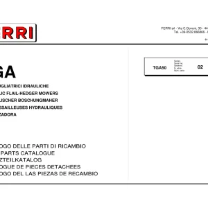 Ferri Tga50 Parts Manual