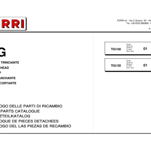Ferri Tig100 Tig120 Parts Manual