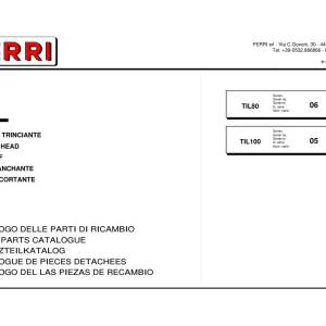 Ferri Til80 Til100 Parts Manual