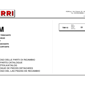 Ferri Tim110 Parts Manual