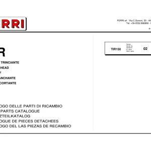 Ferri Tir150 Parts Manual