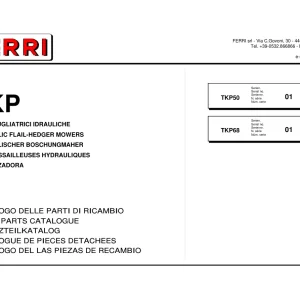 Ferri Tkp50 Tkp68 Parts Manual