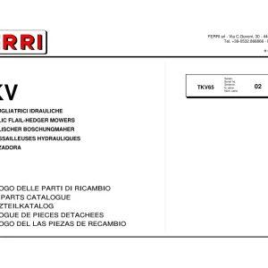 Ferri Tkv65 Parts Manual
