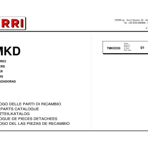 Ferri Tmkd230 Parts Manual
