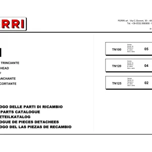 Ferri Tn100 Tn120 Tn125 Parts Manual