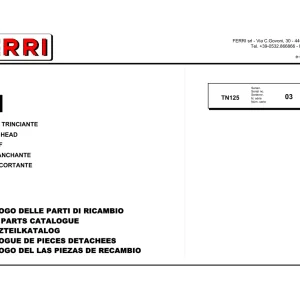 Ferri Tn125 Parts Manual