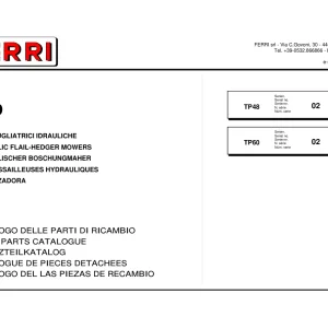 Ferri Tp48 Tp60 Parts Manual