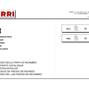 Ferri Tr13 Tr22 Parts Manual