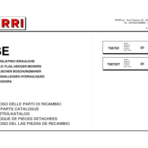 Ferri Tse70Z Parts Manual