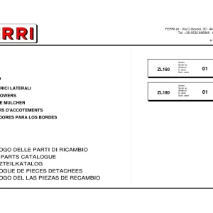 Ferri Zl160 Zl180 Parts Manual