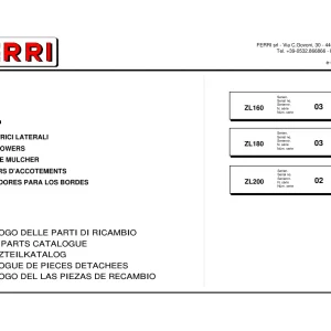Ferri Zl160 Zl180 Zl200 Parts Manual
