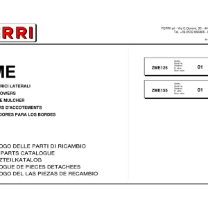 Ferri Zme125 Zme155 Parts Manual