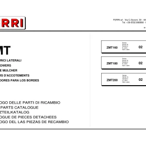 Ferri Zmt160 Zmt180 Zmt200 Parts Manual