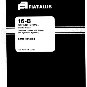 Fiat Allis 16B Parts Manual