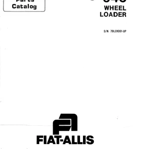 Fiat Allis 945 Wheel Parts Manual