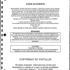 Fiat Allis Fg65C Parts Manual