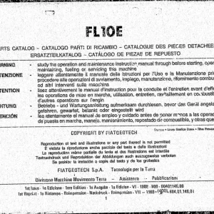 Fiat Allis Fl10E Wheel Parts Manual