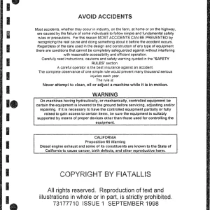 Fiat Allis Fx350Lc Parts Manual