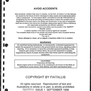 Fiat Allis Fx480 Parts Manual