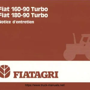 Fiat Trattori Fiat Fiatagri 160 90 180 90 Turbo Operator'S Operators Manual