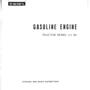 Fiat Trattori Fiat 411Rb Service Manual