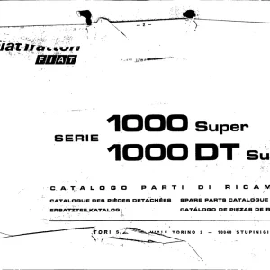 Fiat Trattori 1000 & Dt Parts Manual