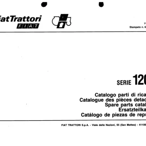 Fiat Trattori 120C Parts Manual