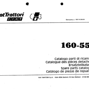 Fiat Trattori 160 55 Parts Manual