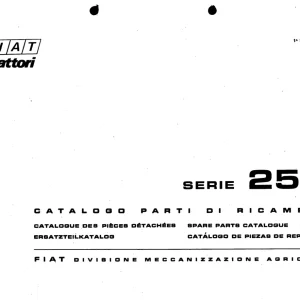 Fiat Trattori 250 Parts Manual