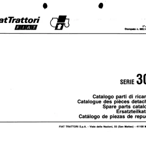 Fiat Trattori 300 1 Parts Manual