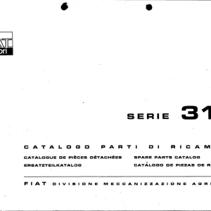 Fiat Trattori 315 Parts Manual