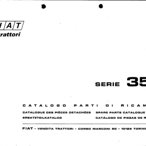 Fiat Trattori 350 Parts Manual
