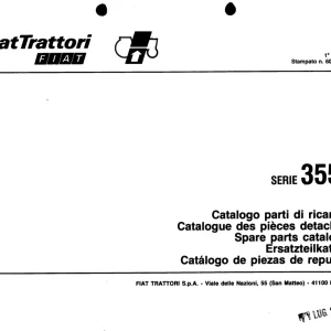 Fiat Trattori 355C Parts Manual
