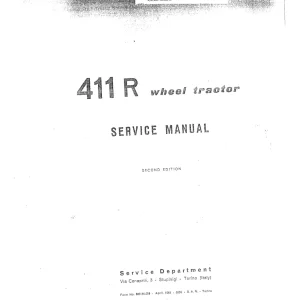 Fiat Trattori 411R Parts Manual