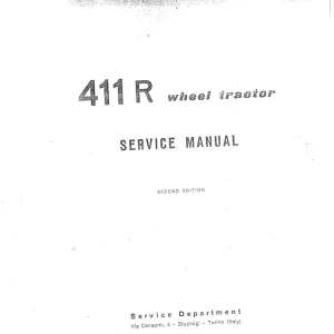 Fiat Trattori 411R Wheel 1963 Service Manual